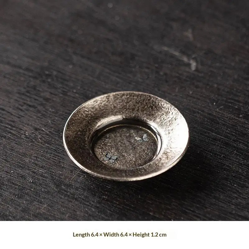 Zen Antique Alloy Lotus Tea Coaster – Heat-Resistant Cup Mat Tea Cup Coaster SPOT A1