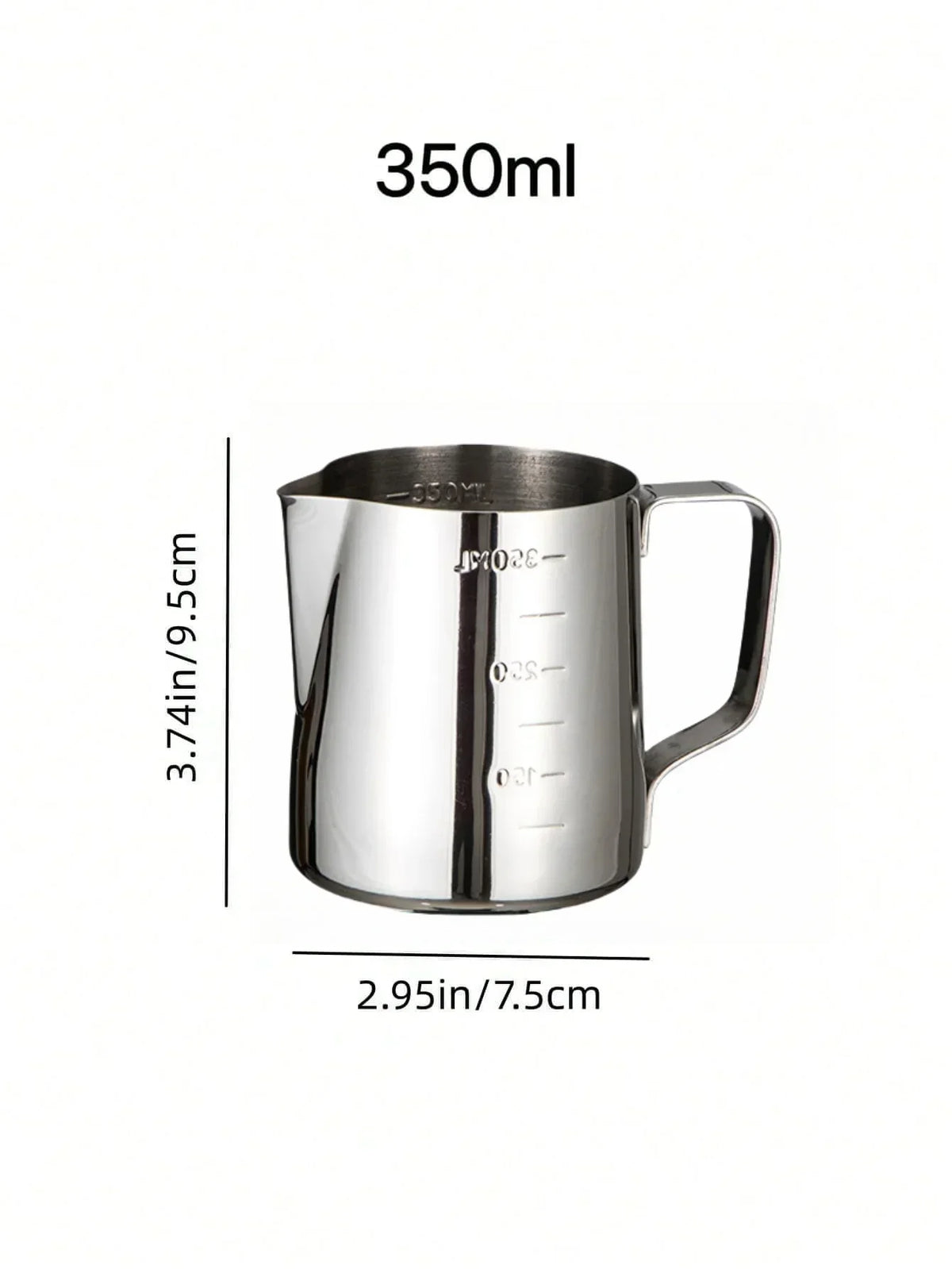 Barista Milk Frothing Pitcher 350ml – Stainless Steel Latte Jug Milk Frothing Pitcher SPOT 350ml