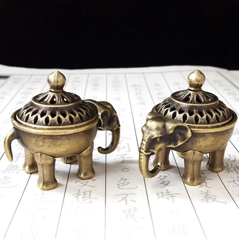 Ancient Elephant Lotus Metal Incense Burner – Yoga Home Decor Incense Burner SPOT