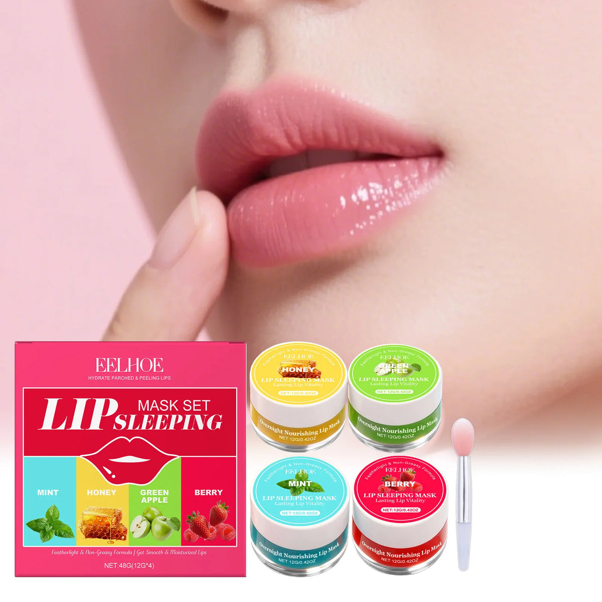 EELHOE 4-Flavor Lip Sleeping Mask Set – Hydrate & Smooth Lip Sleeping Mask SPOT