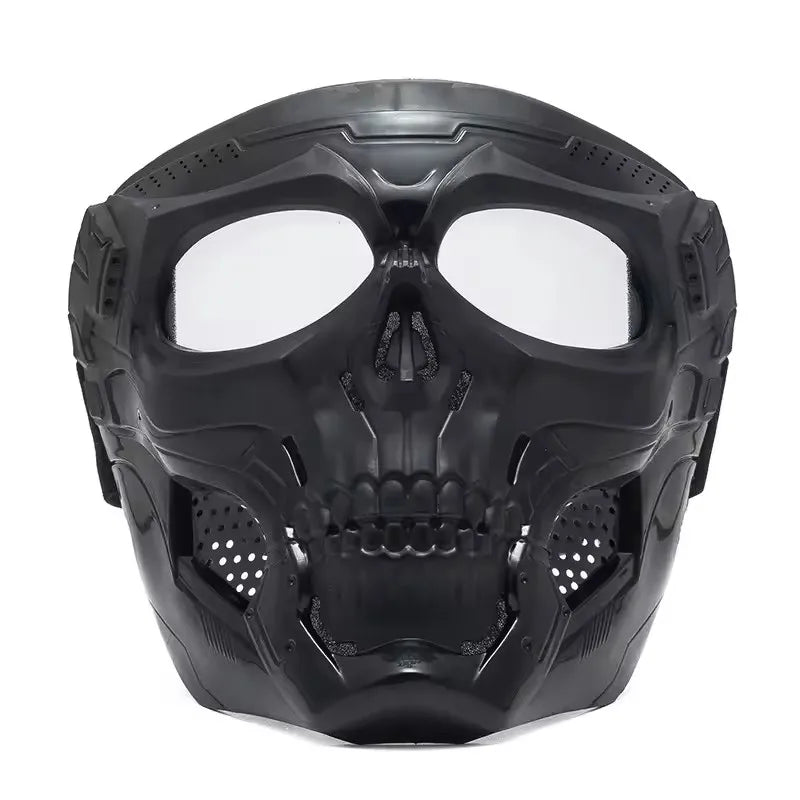 Skull Full Face Mask – Windproof Motorcycle & Cycling Goggle Tactical Face Mask SPOT Black 1