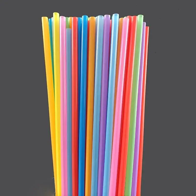 100-Pack Colorful Flexible Disposable Drinking Straws 6×190mm Disposable Drinking Straws SPOT