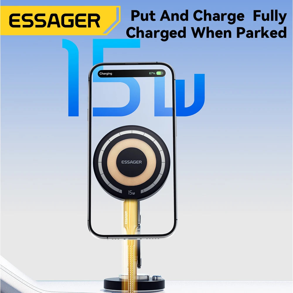 Essager 15W Magnetic Wireless Car Charger & Phone Holder Wireless Car Mount SPOT