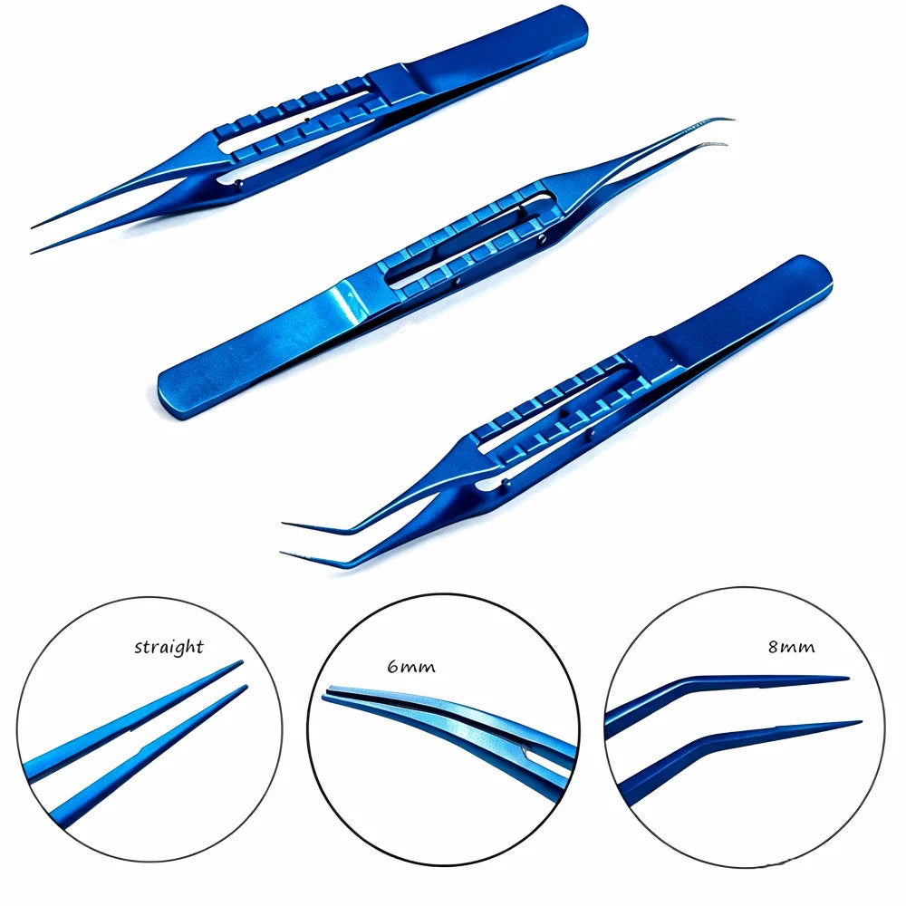 Titanium FUE Hair Transplant Forceps – Straight & Angled 6/8mm Hair Transplant Forceps SPOT