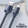 120W Fast Charging Nylon Braided USB-A to USB-C Cable USB-C Charging Cable SPOT Black USB C 1.5m