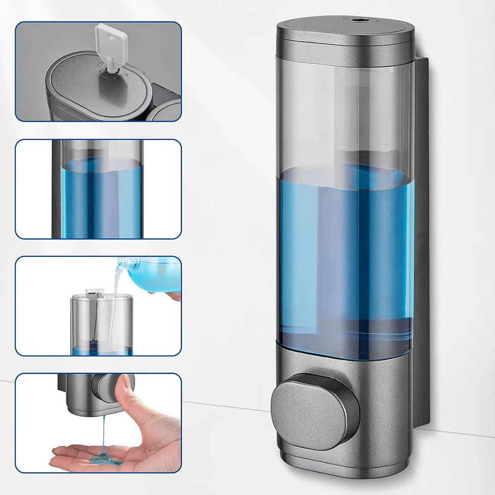 300ml Wall-Mounted Liquid Soap Dispenser | Manual Press Soap Dispenser SPOT