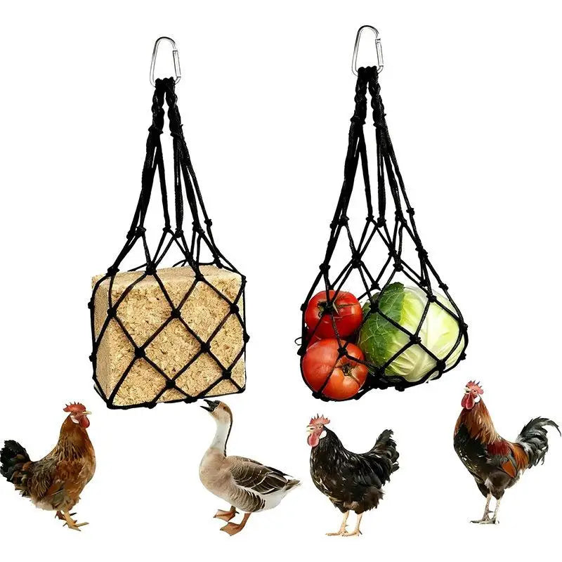 Nylon Hanging Poultry Feeding Net Bag – Chicken & Bird Feeder Poultry Feeding Net SPOT