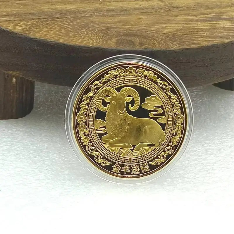 2027 Year of the Goat Gold-Plated Collectible Souvenir Coin Collectible Souvenir Coin SPOT M