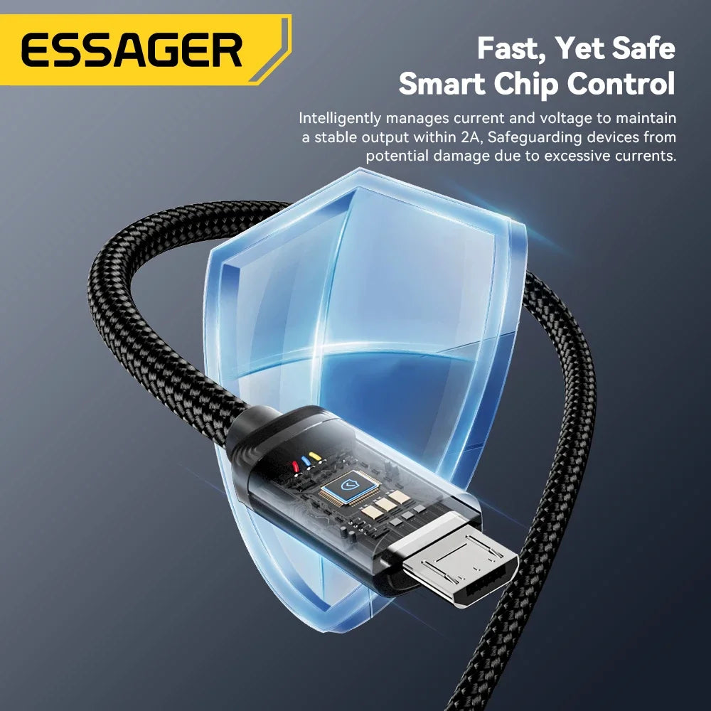 Essager 2A Fast Charging Micro USB Cable | 1M 2M 3M Braided Micro USB Cable SPOT