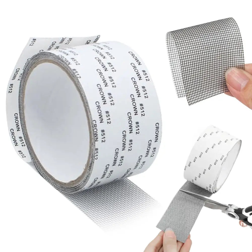 Self-Adhesive Window Screen Repair Tape 5cm x 2m – Grey Mesh Screen Repair Tape SPOT