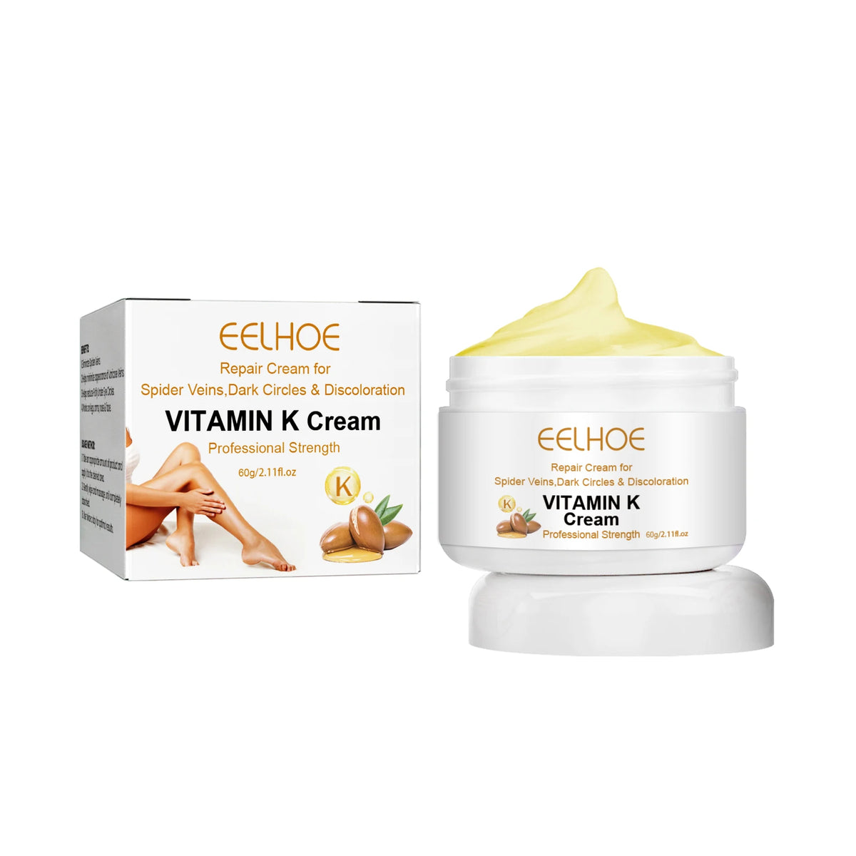 Eelhoe Vitamin K Cream – Leg & Skin Massage Cream 60g Vitamin K Skin Cream SPOT 1Pcs