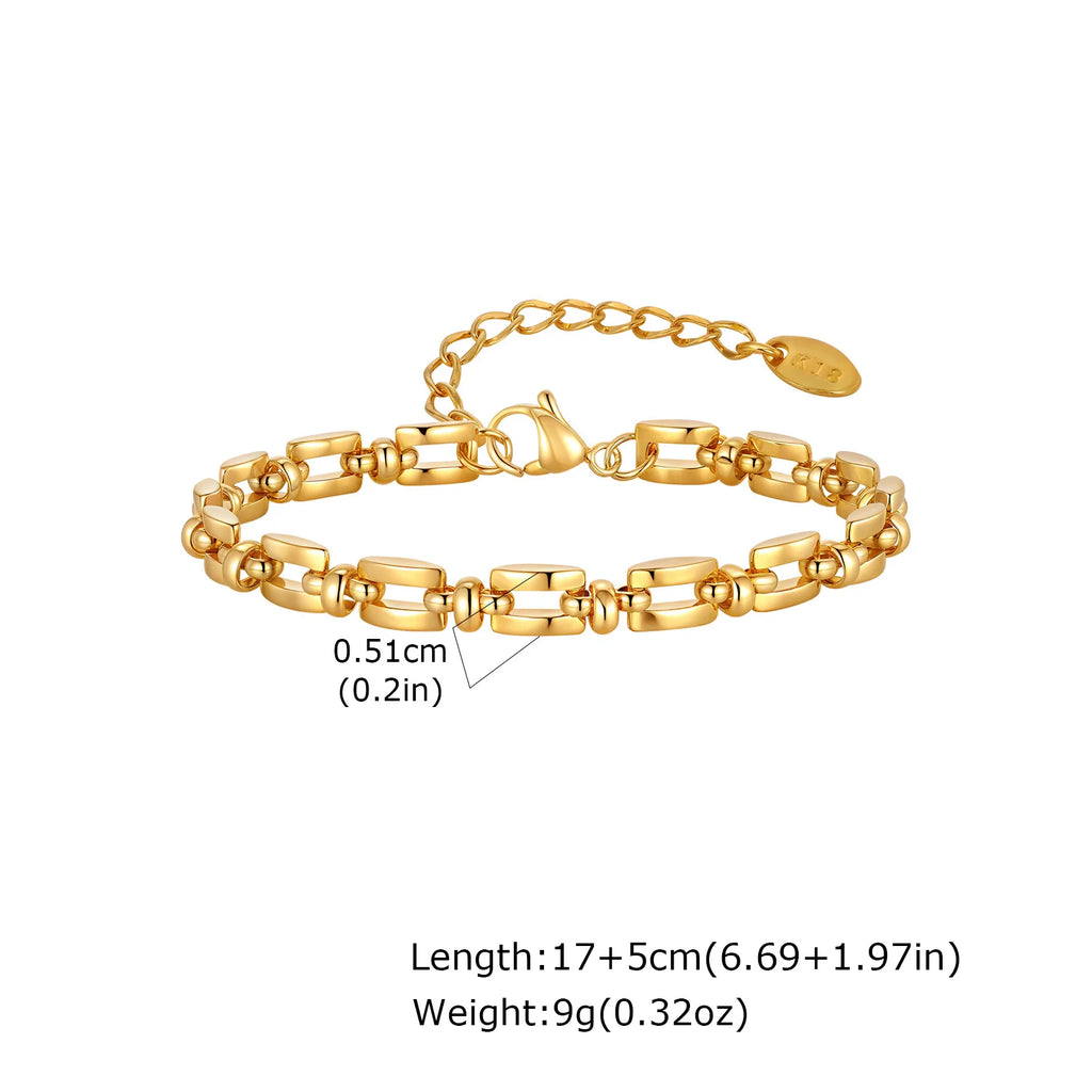 Minimalist Gold Plated Stainless Steel Chain Necklace Women Chain Link Necklace SPOT Bracelet-BR-2726G