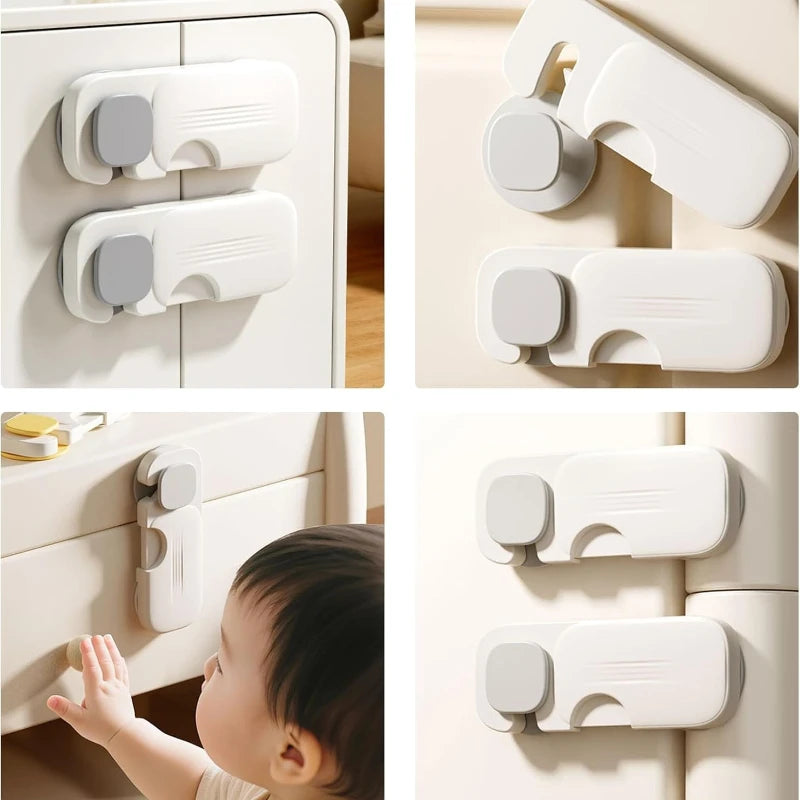 Adhesive Baby Proofing Cabinet Locks 3/5/10-Pack | Child Safety Baby Safety Locks SPOT