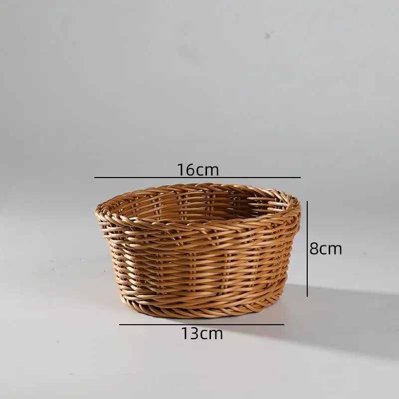 Woven Rattan-Style Serving Basket – Bread, Fruit & Veggie Tray Woven Serving Basket SPOT A3
