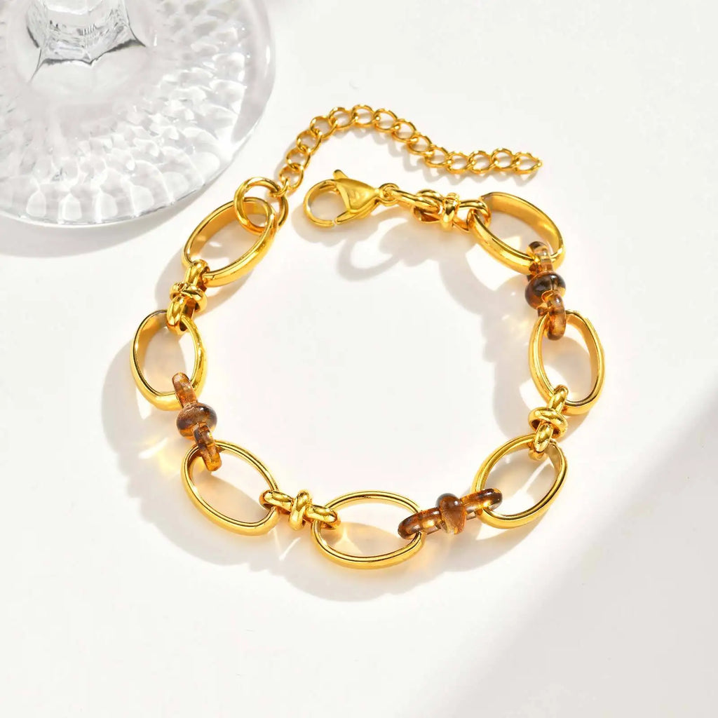 Chunky Gold Chain Bracelet – Adjustable Stainless Steel Link Chain Link Bracelet SPOT
