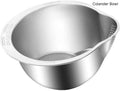 2-in-1 Stainless Steel Grater Bowl – Julienne Slicer & Colander Kitchen Grater Bowl SPOT Colander Bowl