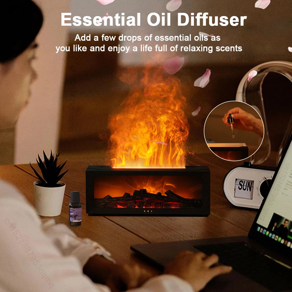 Flame Aroma Diffuser Humidifier with LED Light & Remote Aroma Diffuser Humidifier SPOT