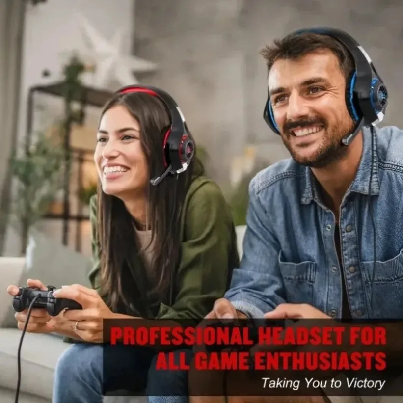 VIKEFON RGB Gaming Headset with Mic – Stereo Over-Ear Gaming Headset SPOT