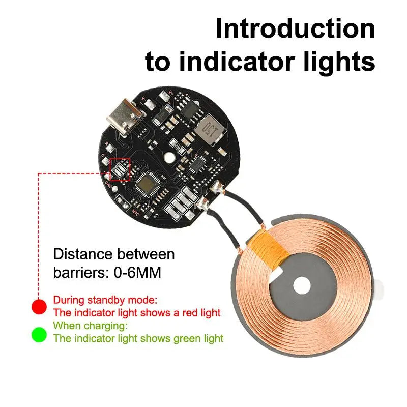 20W Wireless Charging Module 12V/24V – Qi Fast Charge Circuit Board Wireless Charging Module SPOT