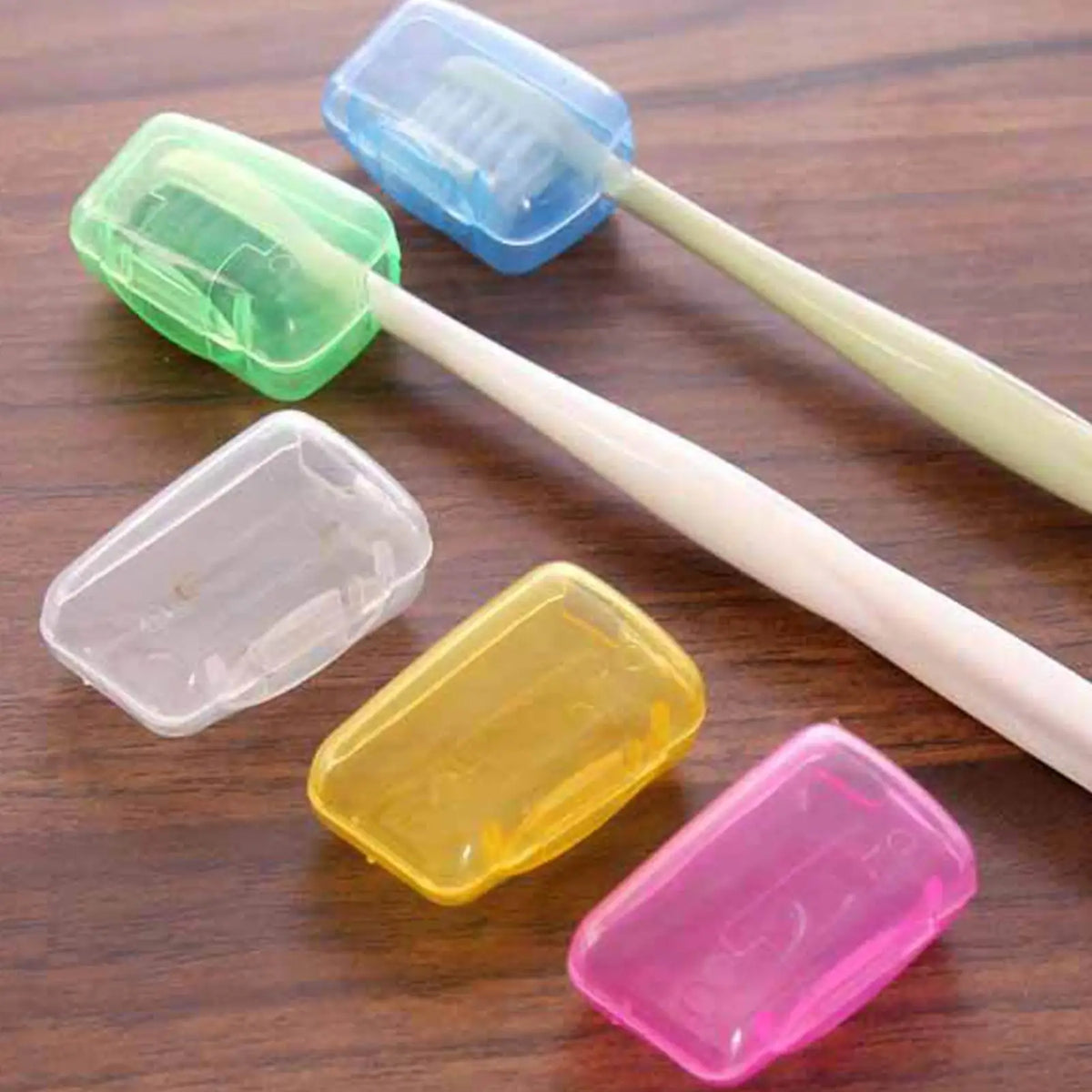 5-Pack Toothbrush Head Covers – Travel Hygiene Caps, Food-Grade Toothbrush Cap Cover SPOT