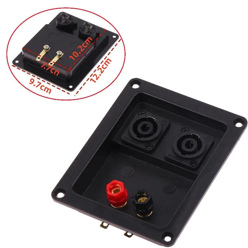 XLR Speaker Junction Box 4/6 Hole Wiring Terminal Connector Speaker Junction Box SPOT 4 Hole