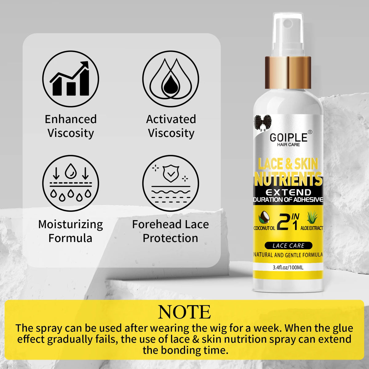 Goiple Lace & Skin Nutrients with Coconut Oil 100ml Lace Wig Care Serum SPOT