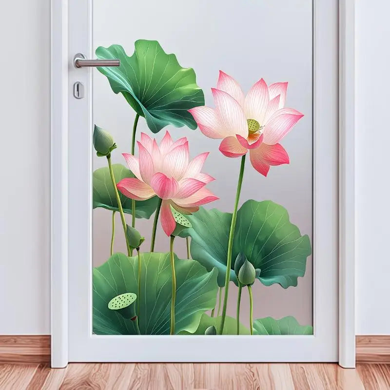 PVC Flower & Leaf Removable Wall Decal | Self-Adhesive Sticker Wall Decal Sticker SPOT A2