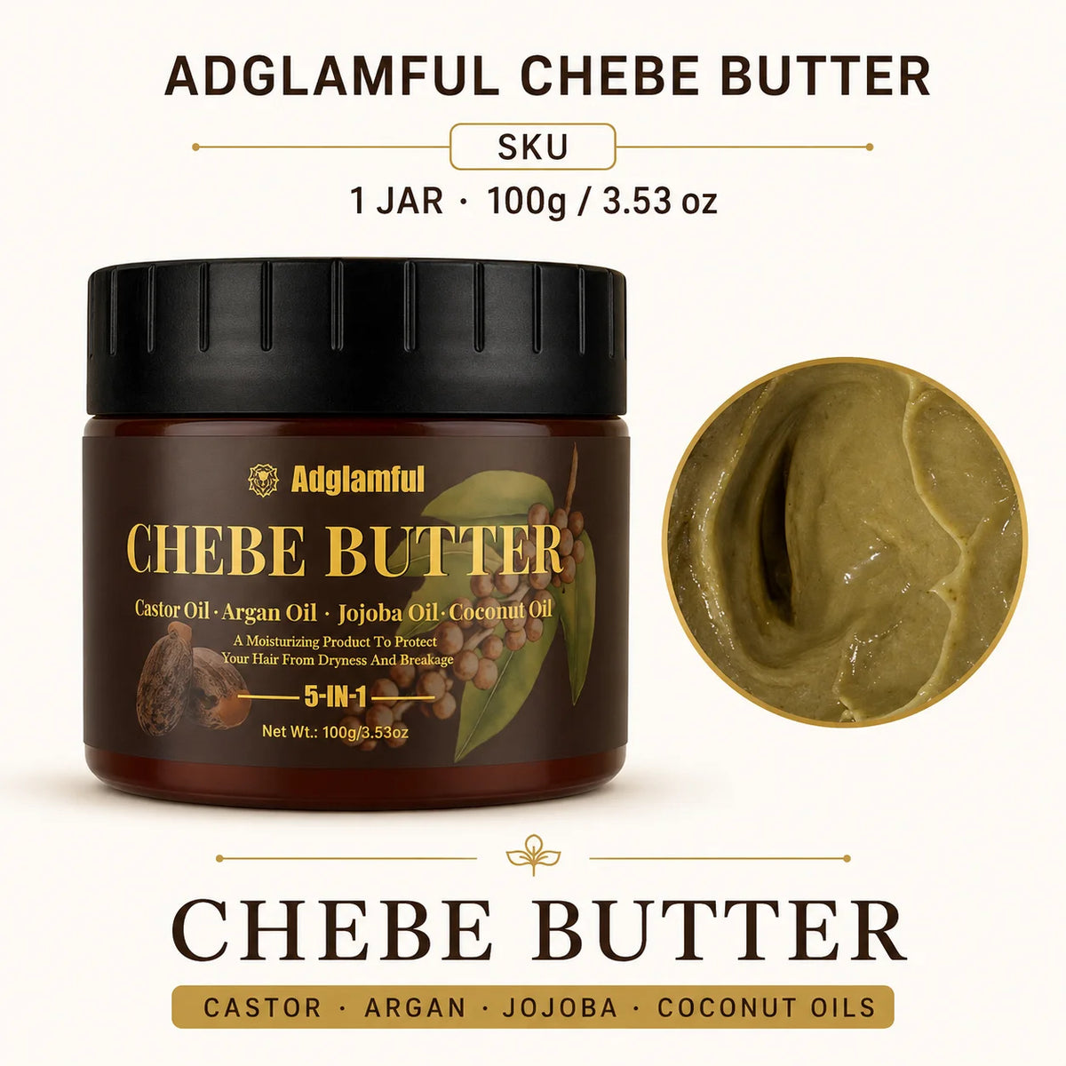 Chebe Hair Butter 100g – 5-in-1 Moisturizing Conditioner Hair Butter Conditioner SPOT