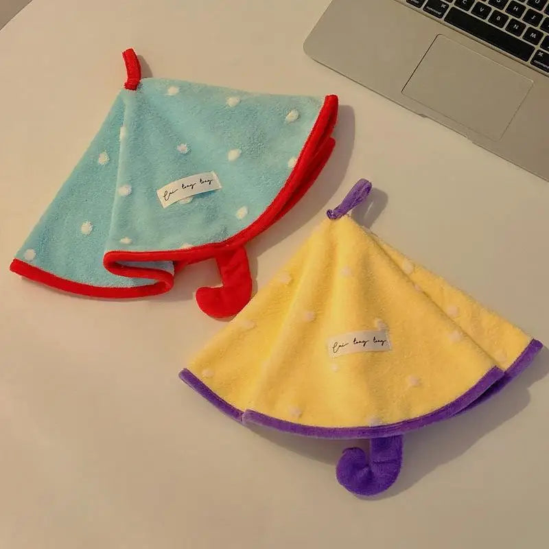 Mini Umbrella Hand Towel – Soft Coral Fleece, Quick-Drying Hand Towel SPOT