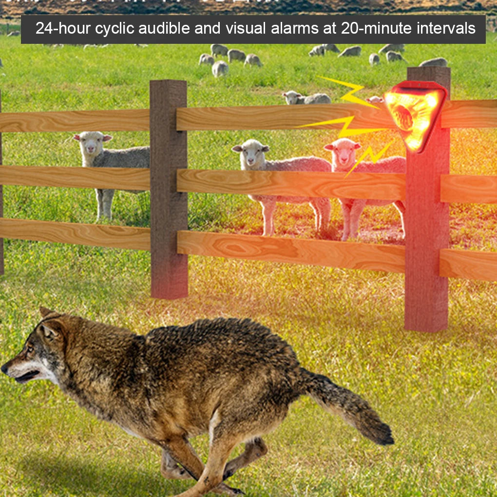 Solar Alarm Light 6 LED IP65 Outdoor Siren & Animal Deterrent Solar Security Alarm SPOT