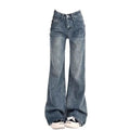 Women's High Waist Flare Jeans – Vintage Y2K Bell Bottom Women's Flare Jeans SPOT 9002 M