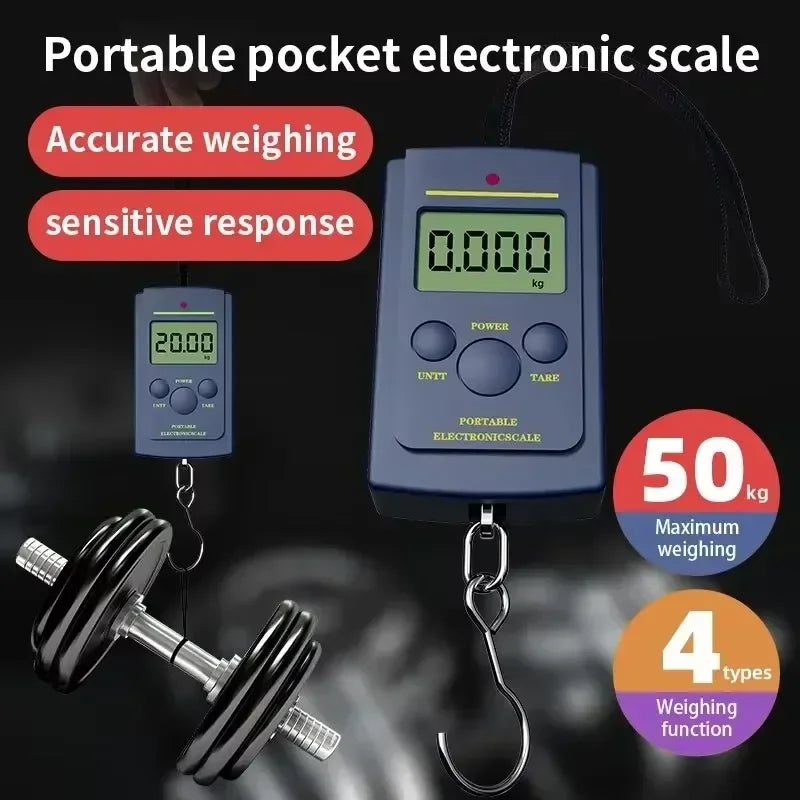 40kg Portable Digital Hanging Scale – Fishing, Luggage & Travel Digital Hanging Scale SPOT