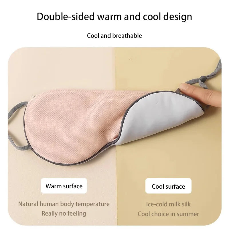 Korean Ice Silk Sleep Eye Mask – Dual-Use, Light Blocking Sleep Eye Mask SPOT