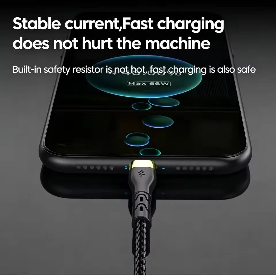 120W USB-C to USB-C Fast Charging Cable – Nylon Braided USB-C Charging Cable SPOT