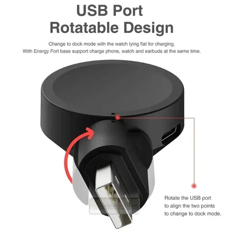VIKEFON Portable Wireless Charger Dock for Samsung Galaxy Watch Wireless Watch Charger SPOT