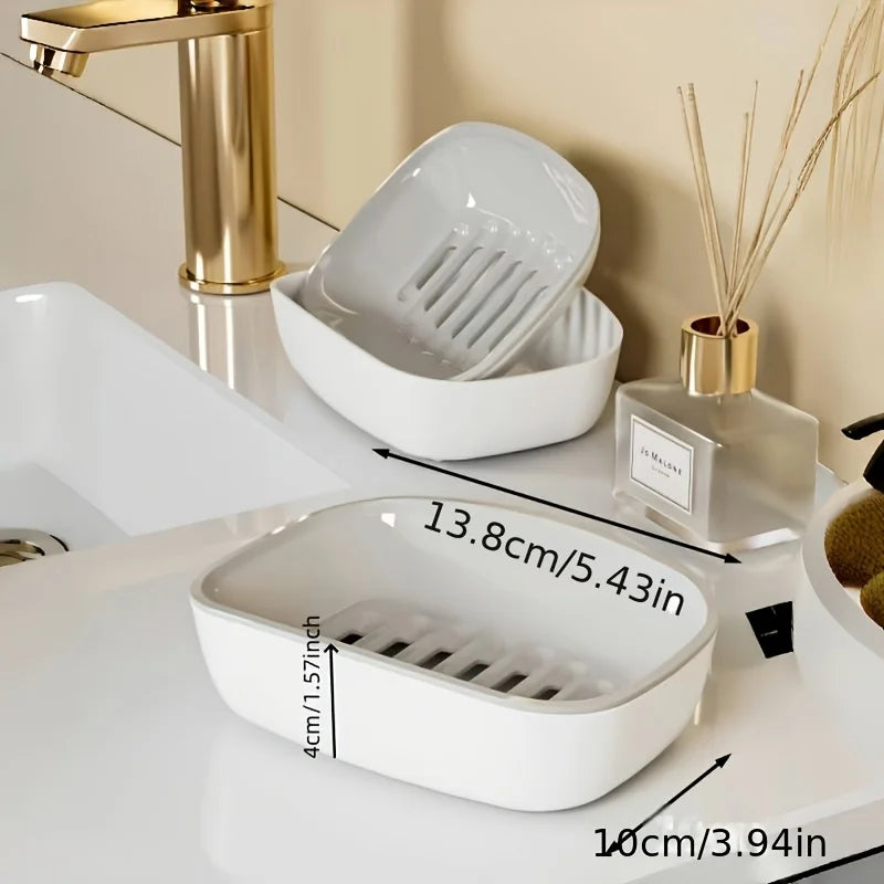 Double Layer Draining Soap Dish – Non-Slip Self-Draining Holder Draining Soap Dish SPOT