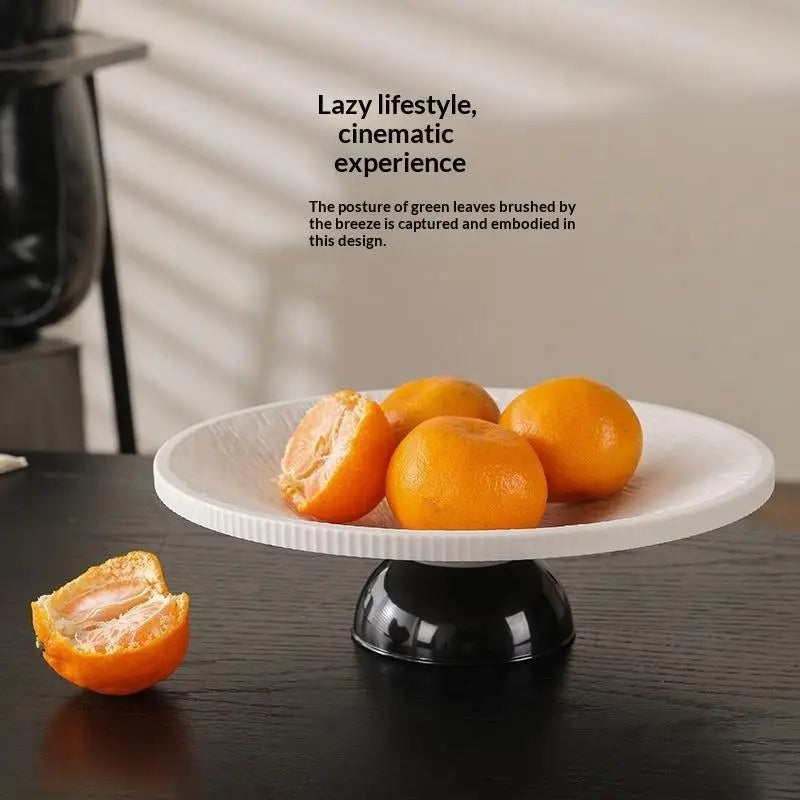 Minimalist Pedestal Fruit Tray – BPA-Free Plastic Serving Plate Pedestal Serving Tray SPOT