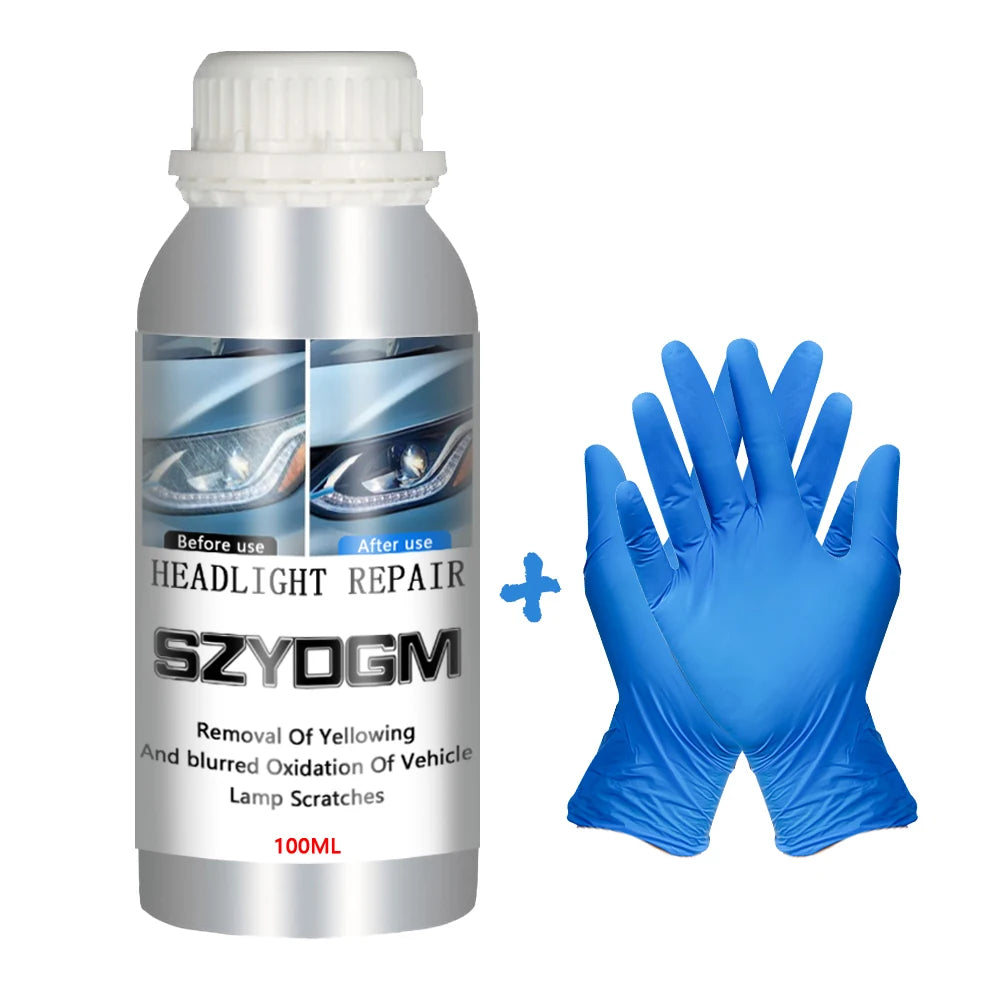 Car Headlight Restoration Liquid Polymer – 2 x 100ml Headlight Restoration Kit SPOT