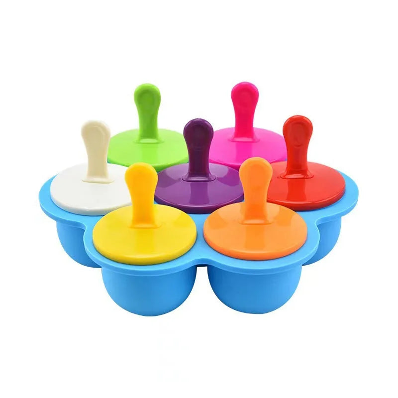 Silicone Popsicle Mold – DIY Kids Ice Cream Maker, Eco-Friendly Ice Cream Mold SPOT 1pc blue