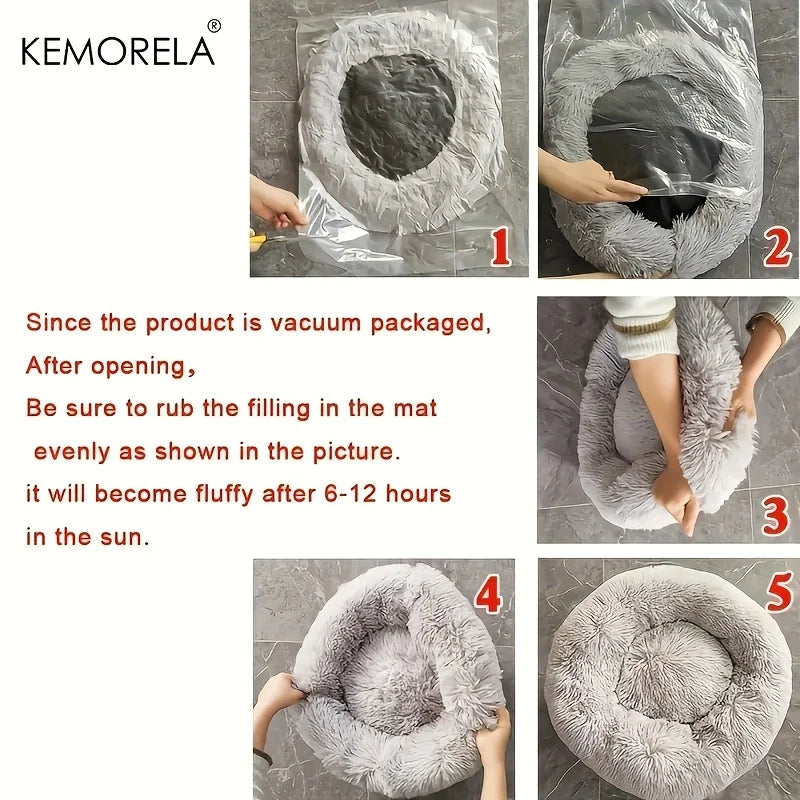 Ultra Soft Plush Dog & Cat Bed – Washable Pet Sleeping Bed Plush Pet Bed SPOT