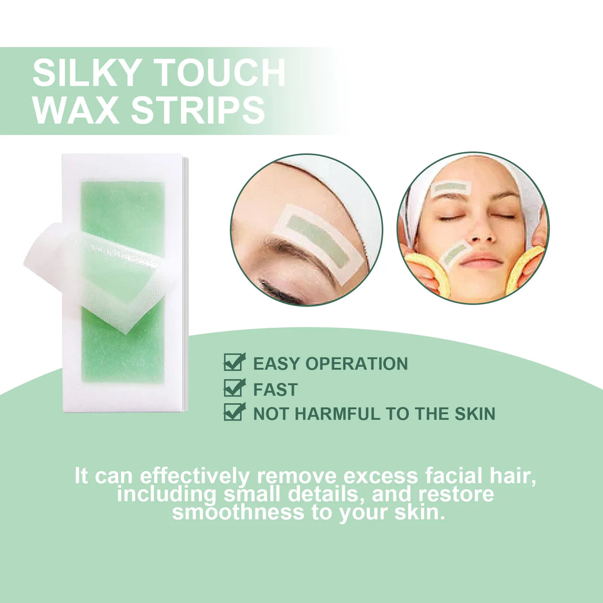 40-Pack Cold Wax Strips – Face & Body Hair Removal with Aloe Cold Wax Strips SPOT