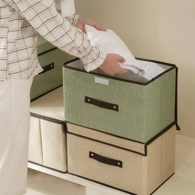 Foldable Non-Woven Storage Box – Dustproof Home Organizer Foldable Storage Box SPOT