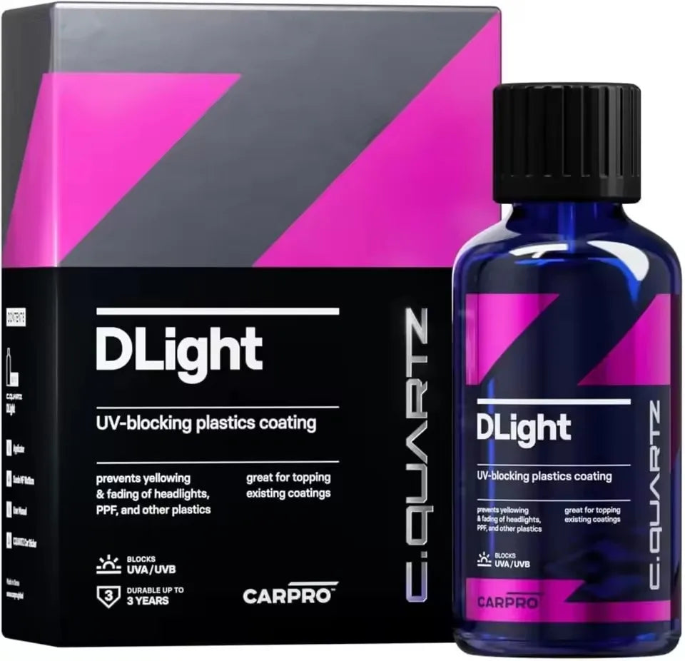 CARPRO CQUARTZ DLight UV Ceramic Coating – PPF & Headlights UV Ceramic Coating SPOT 50ML