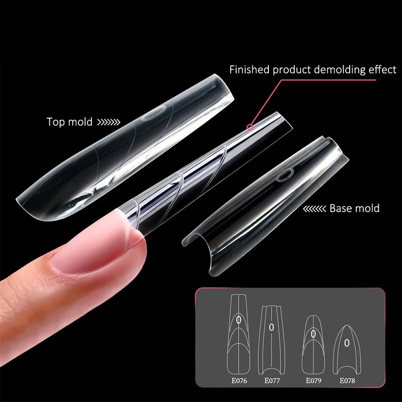 Sandwich Dual Nail Forms 240pcs 14 Sizes – Coffin & Almond Nail Extension Forms SPOT