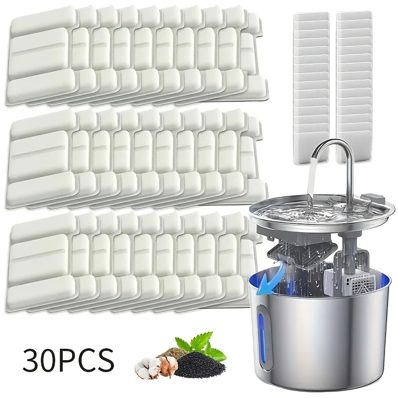 KEMORELA Cat Water Fountain Filter Replacements 15 & 30 Pack Pet Fountain Filter SPOT 30pcs
