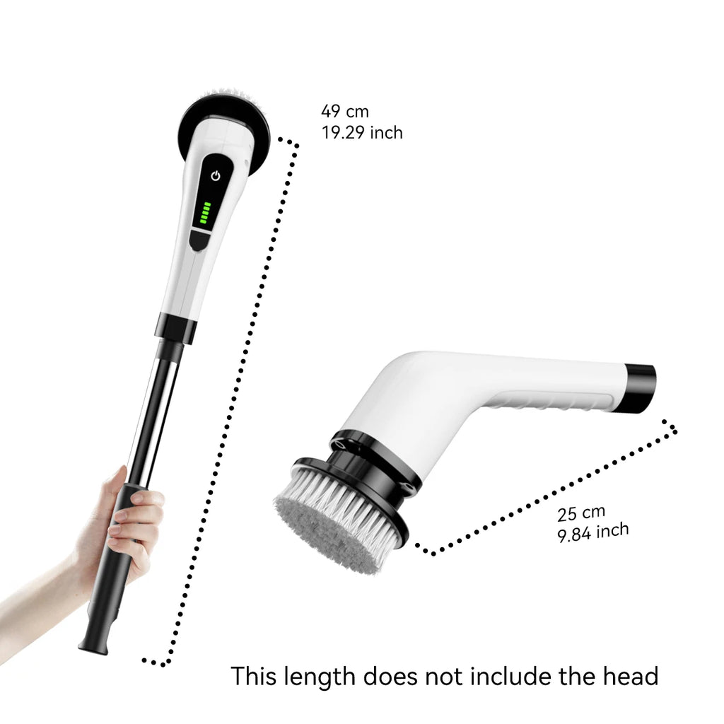 Cordless Electric Spin Scrubber – 5 Heads, LCD Display Electric Spin Scrubber SPOT