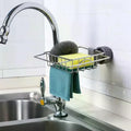Stainless Steel Faucet Caddy – Sink Sponge & Scrubber Organizer Sink Caddy Organizer SPOT Default Title