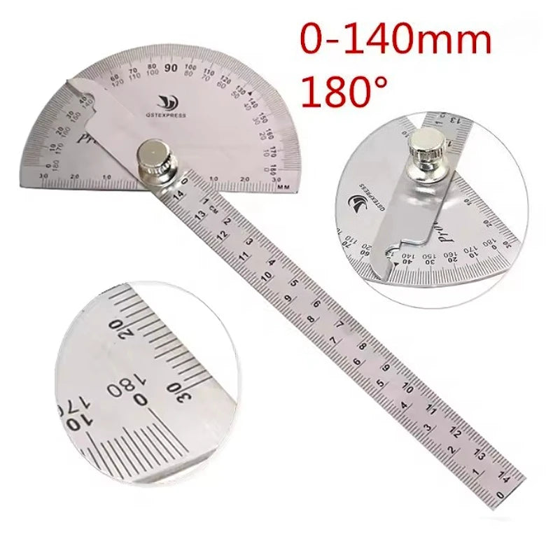 14cm Stainless Steel Carpenter Angle Finder Protractor 180° Angle Finder Protractor SPOT