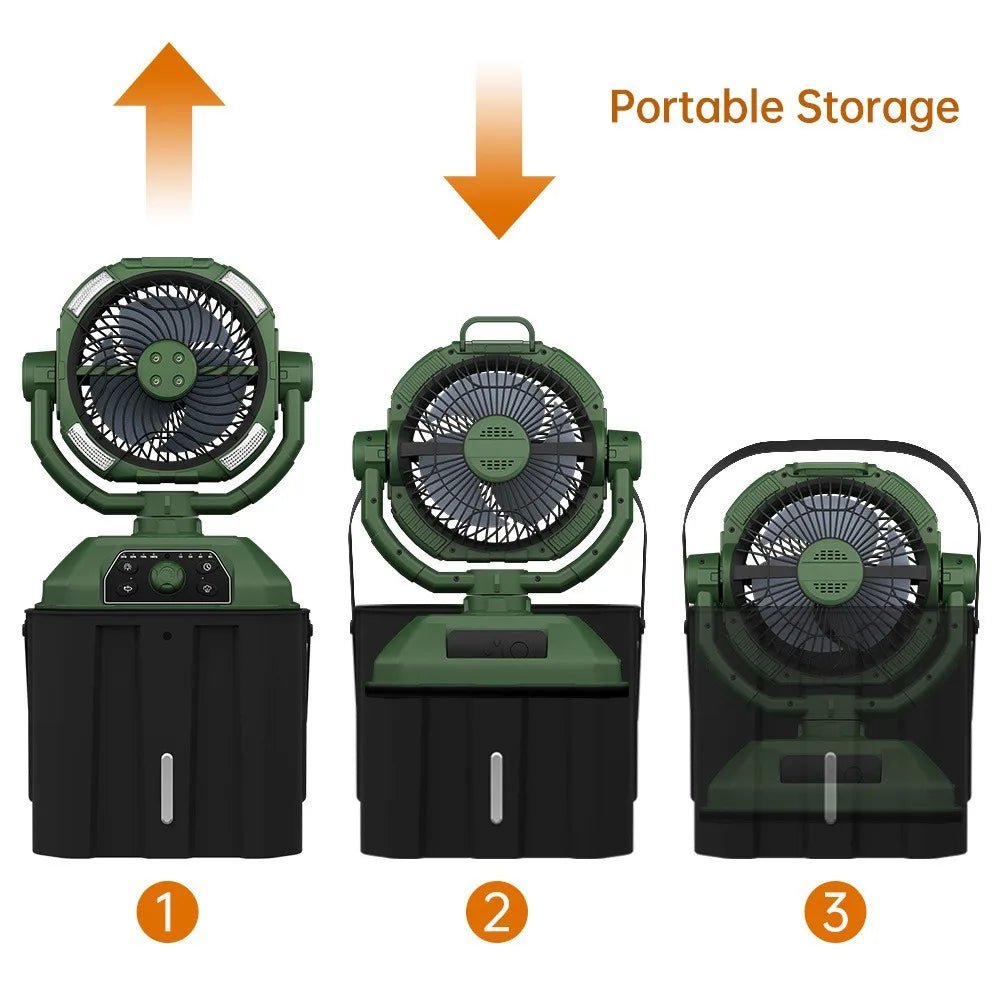 USB Rechargeable Portable Camping Fan with Spray Cooling Portable Camping Fan SPOT