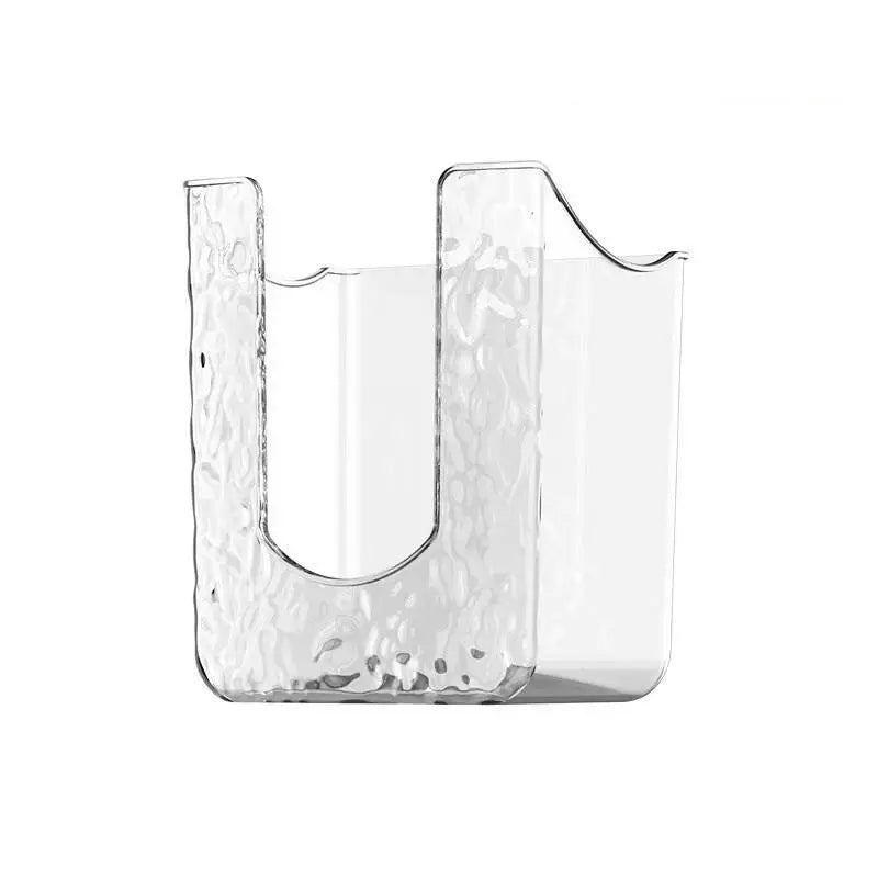 No-Drill Wall-Mounted Wet Wipe Holder – Transparent Plastic Bathroom Wall Organizer SPOT Transparent